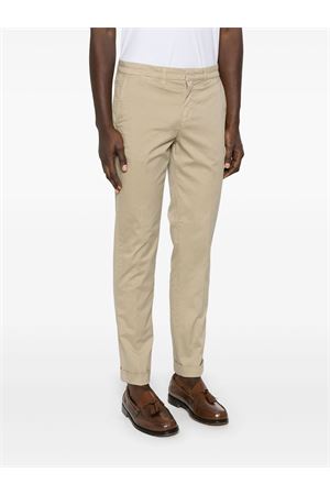Pantaloni slim in gabardine grigio talpa FAY | NTM8650187TGURB210