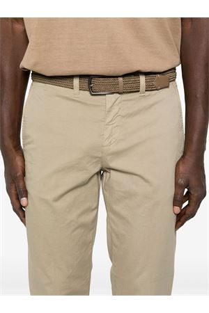 Pantaloni slim in gabardine grigio talpa FAY | NTM8650187TGURB210