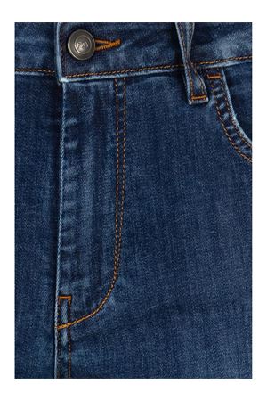 Jeans crop in denim di cotone blu FAY | NTW8650520LXCJU604