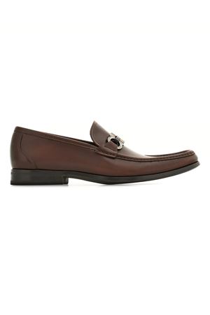 Brown calfskin loafer FERRAGAMO | 0778787MIDBROWNHICKORY