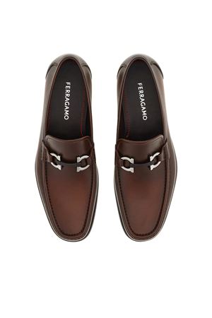 Brown calfskin loafer FERRAGAMO | 0778787MIDBROWNHICKORY
