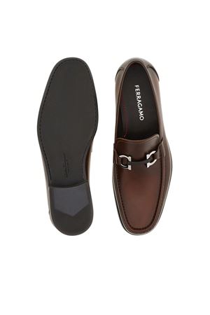 Brown calfskin loafer FERRAGAMO | 0778787MIDBROWNHICKORY