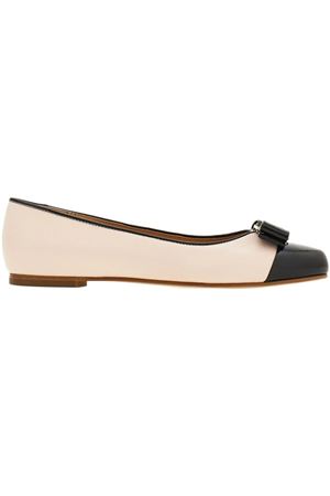 Pink Varina leather ballerina shoes FERRAGAMO | 0785404NERO
