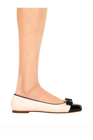 Pink Varina leather ballerina shoes FERRAGAMO | 0785404NERO