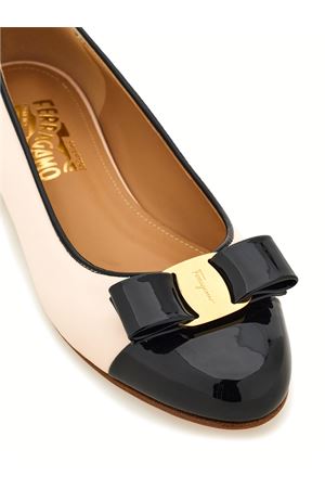 Pink Varina leather ballerina shoes FERRAGAMO | 0785404NERO