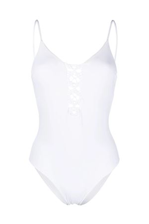 White braided-detail cut-out swimsuit FISICO | FC26M0F0001