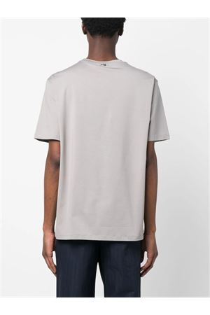 Grey cotton blend lightweight-jersey T-shirt HERNO | JG000174U520039408