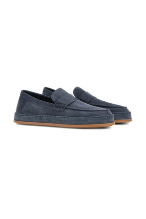 blue leather loafer HOGAN | HXM6830FR40BTMU828