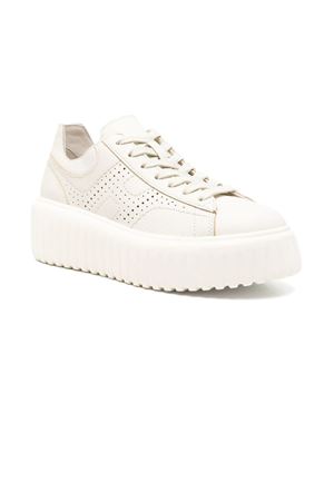 white h-stripes leather HOGAN | HXW6450FJ50KCOB013