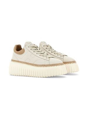 beige leather sneakers HOGAN | HXW6590FC60N1M0CA9