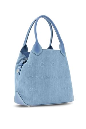 borsa tote script azzurro HOGAN | KBW01PA1300U3M7D81