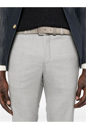 Light grey mélange-effect trousers INCOTEX | 1T08515855B900