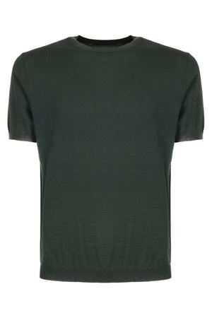 Anthracite silk and cotton T-shirt KANGRA | 10042100033