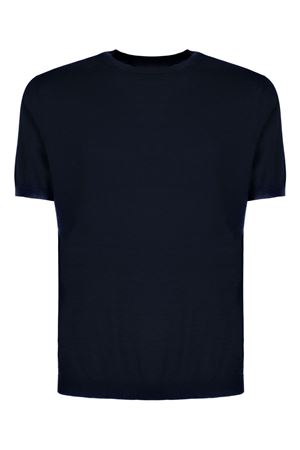 Blue silk and cotton T-shirt KANGRA | 10042100038