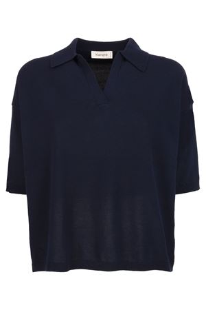 Polo rasata in cotone blu KANGRA | 15012600038