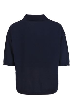 Polo rasata in cotone blu KANGRA | 15012600038
