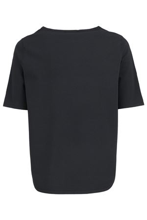 Maglia a maniche corte in viscosa stretch nero KANGRA | 19392100013