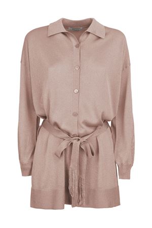Cardigan maxi in lurex rosa KANGRA | 19703500008
