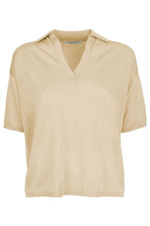 Polo a maniche corte in lurex dorato KANGRA | 19722600006