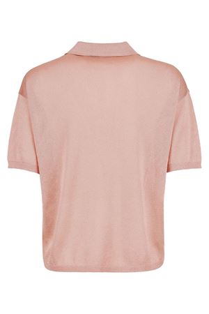 Polo a maniche corte in lurex rosa KANGRA | 19722600008