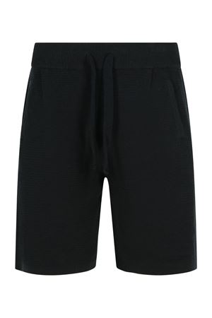 Black cotton bermuda shorts LANEUS | S5LAMABK164110
