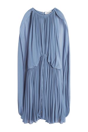 Blue silk blend pleated dress LANVIN | RWDR00046033E25170