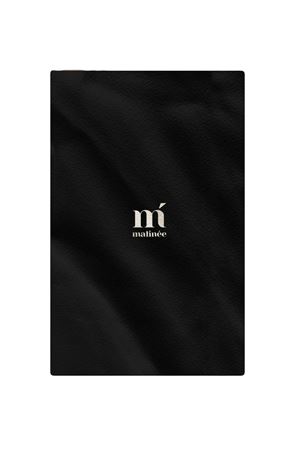 Black Microfiber beach towel MATINEE | TELONERO