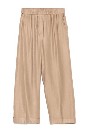 Light brown linen straight trousers PESERICO | P0403601921048
