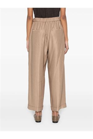Light brown linen straight trousers PESERICO | P0403601921048