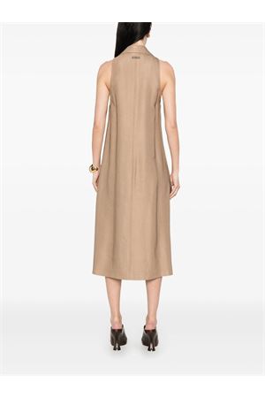 Light brown linen blend waistcoat PESERICO | S0300401921048