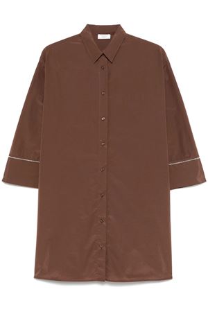 Brown cotton blend shirt PESERICO | S0626102769054