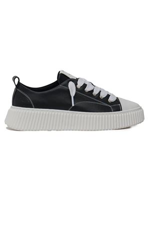 Black leather low top sneakers RHUN | 2020LEATHERBLACK