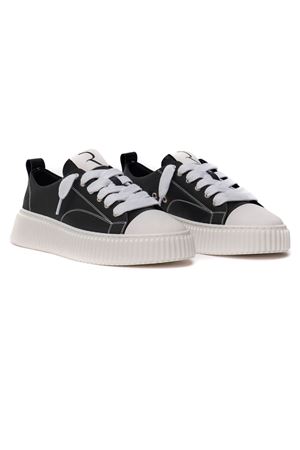 Black leather low top sneakers RHUN | 2020LEATHERBLACK