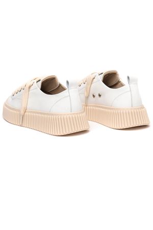 White leather low top sneakers RHUN | 2020LEATHERWHITE