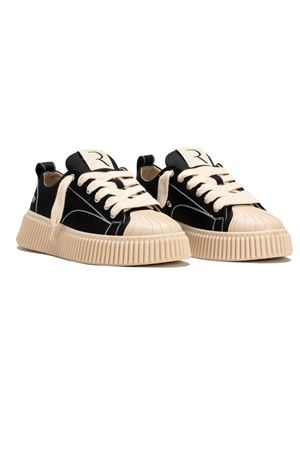 Black nylon low top sneakers RHUN | 2020NERO