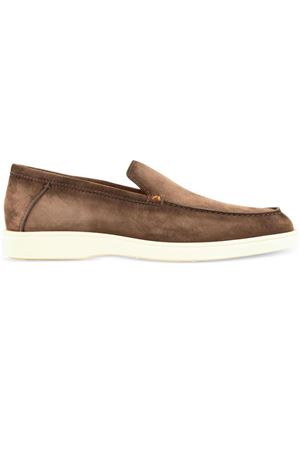 Mocassino in suede marrone SANTONI | MGDT17824TICBGEXT50.