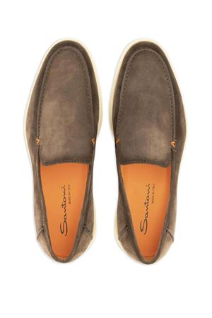 Mocassino in suede marrone SANTONI | MGDT17824TICBGEXT50.