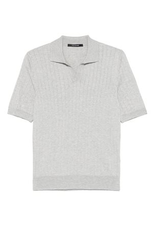 Grey silk and cotton Posh polo shirt TAGLIATORE | POSHGSE25050
