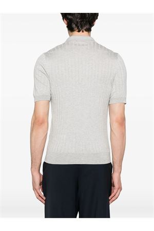 Grey silk and cotton Posh polo shirt TAGLIATORE | POSHGSE25050