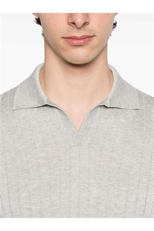 Grey silk and cotton Posh polo shirt TAGLIATORE | POSHGSE25050