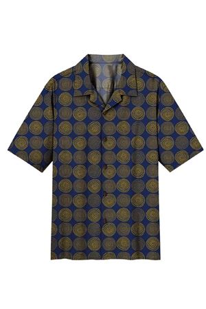 Camicia da bowling a maniche corte Lagos Navy TOOCO | BWLLAGOS