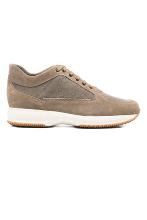 Sneakers Interactive in camoscio marrone HOGAN | HXM00N00E10UY5830F
