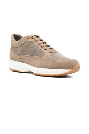 Sneakers Interactive in camoscio marrone HOGAN | HXM00N00E10UY5830F