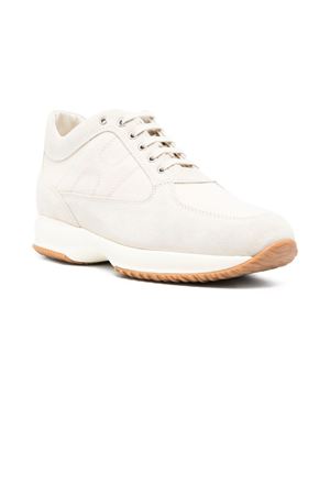 Sneakers Interactive in camoscio beige HOGAN | HXM00N00E10UY60TT8