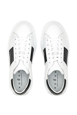 white leather h-stripes HOGAN | HXM6450FO70LE99998