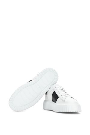 white leather h-stripes HOGAN | HXM6450FO70LE99998