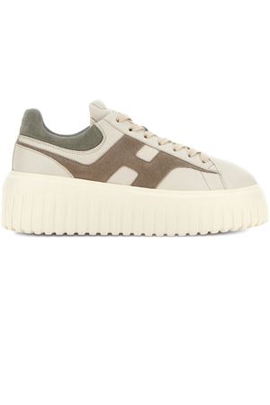 Sneakers Hogan H-Stripes Grigio Avorio Beige HOGAN | HXW6450FE91UXI0RVM