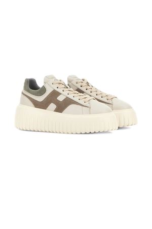 Sneakers Hogan H-Stripes Grigio Avorio Beige HOGAN | HXW6450FE91UXI0RVM