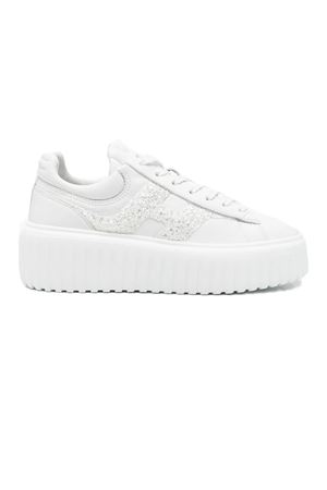 Sneakers Hogan H-Stripes in pelle bianca HOGAN | HXW6450FE91UXMB001