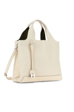 Shopping Bag in pelle martellata Avorio HOGAN | KBW01RA0200TH1B013